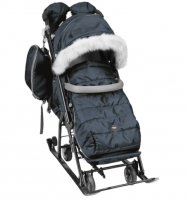 Санки-коляска Ника детям 7-5SК графитовый НД7-5SK/6 фото