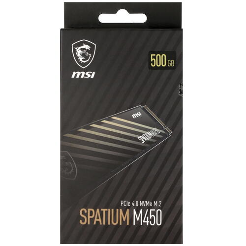Накопитель SSD 500Gb M.2 2280 MSI SPATIUM M450 R3600/W2300 (S78-440K220-P83) фото