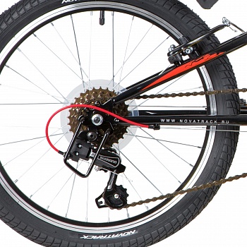(м) Велосипед детский NOVATRACK 20"20SH6V.RACER.BK20 черный, сталь, 6 скор., Microshift TS38-6/Shima фото