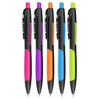 Ручка шариковая автоматическая Berlingo "Color Zone 2" синяя, 0,7мм, корпус ассорти фото