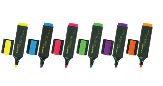 Набор текстовыделителей 6 ЦВЕТОВ, BRAUBERG "ORIGINAL", линия 1-5 мм, 151690 фото