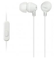 Наушники с микрофоном SONY MDR-EX15AP белый фото