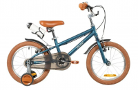 (м) Велосипед детский NOVATRACK 16"163VALIANT.DGN6 сталь, тёмно-зелёный, полная защита цепи, ручной  фото
