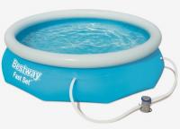 Бассейн с надувным бортом "Bestway Fast Set" (305*76) фил.-насос 1249л/ч  арт. 57270 фото