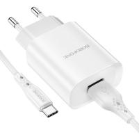 Зарядное устройство Borofone BN1 белый + кабель Type-C (6931474741141) купить ЦИТ Зарядное устройство Borofone BN1 белый + кабель Type-C (6931474741141) фото