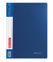 Папка на 2 кольцах BRAUBERG Стандарт, 25мм, синяя, до 170 листов, 0,8мм, 221615 фото