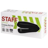 Степлер №24/6, 26/6 STAFF "EVERYDAY", до 20 листов, черный, 228739 фото