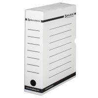 Короб архивный с клапаном А4 (260х325мм), 75мм, до 700л, плотн, микрогофрокар, БЕЛЫЙ,BRAUBERG,121485 фото