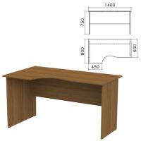 Стол письменный эргономичный "Канц", 1400х800х750 мм, левый, цвет орех, СК36.9 купить ЦИТ Стол письменный эргономичный "Канц", 1400х800х750 мм, левый, цвет орех, СК36.9 фото