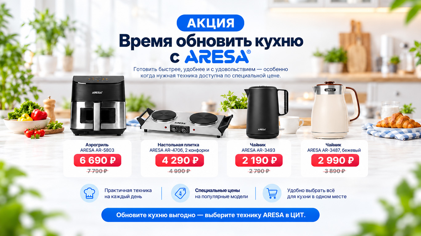 Время обновить кухню с ARESA! Время обновить кухню с ARESA!