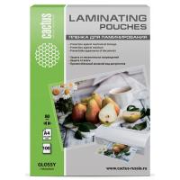 Пленка для ламинирования Cactus 80мкм A4 (100шт) глянцевая 216x303мм CS-LPGA480100 фото