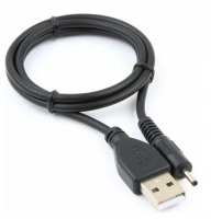 Кабель USB2.0 Cablexpert CC-USB-AMP25-0.7M, AM/DC 2.5мм, 5V, 2А, экран, медь, 0.7м, Pro, черный фото