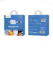 Кабель USB - Lightning HOCO X21 1м ч/б (6957531071365) фото