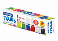 Гуашь BRAUBERG "PREMIUM", 6 цветов по 25 мл, 191699 фото