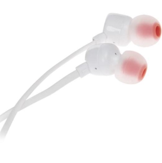 Наушники с микрофоном JBL T110 Белые фото