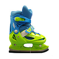 Раздвижные коньки BlackAqua (р.34-37, зеленый-синий) фото