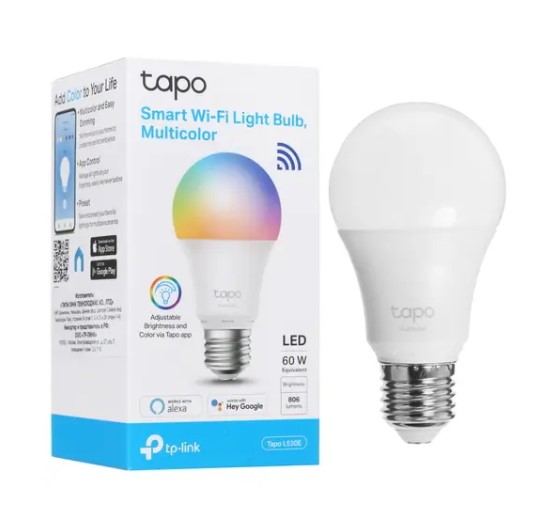 Умная LED-лампочка TP-Link Tapo L530E E27 8.7Вт 806lm Wi-Fi фото