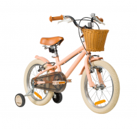 (м) Велосипед детский NOVATRACK 18"183ADELE.PH6 сталь, персиковый, полная защита цепи, ручной передн фото