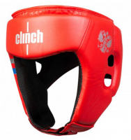 Шлем боксерский "Clinch Olimp" красный р.S фото