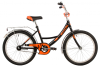 (м) Велосипед детский NOVATRACK 20"203URBAN.BK22 чёрный, защ А-тип, тормоз ножной, крылья и багаж хр фото