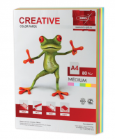 Бумага цветная CREATIVE color, А4, 80г/м, 250 л, (5цв.х 50л), микс медиум, БОpr-250r, ш/к 40747 купить ЦИТ Бумага цветная CREATIVE color, А4, 80г/м, 250 л, (5цв.х 50л), микс медиум, БОpr-250r, ш/к 40747 фото