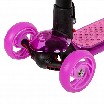 Самокат-кикборд NOVATRACK 120PROT.RAINBOW.PN22 с прозрачной платформой, подростковый, складной механ фото