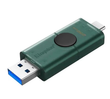 USB флеш-накопитель 256GB Kingston DataTraveler Duo G2 зел/черн USB3.0 (DTDEG2/256GB) фото