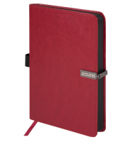Ежедневник датированный 2026 А5 138x213 мм, BRAUBERG "Inspiration", под кожу, цветной срез, красный, купить ЦИТ Ежедневник датированный 2026 А5 138x213 мм, BRAUBERG "Inspiration", под кожу, цветной срез, красный, фото