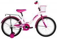 (м) Велосипед детский FOXX 20"204SIMPLE.WT5 белый, сталь, тормоз нож, крылья, багажник, защ.цепи. пе фото
