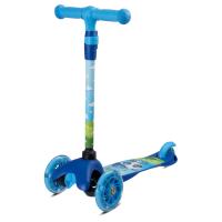 Самокат-кикборд CITY-RIDE CR-S4-05PBB телескопический руль металл, колеса PU 120/76 со светодиодами, фото