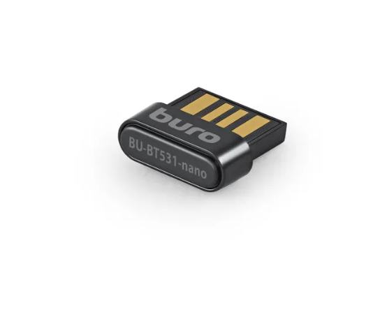 Адаптер USB Buro BU-BT531-nano BT5.3+EDR class 1.5 20м черный BU-BT531-NANO фото