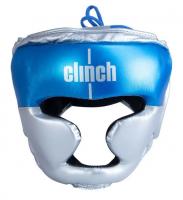 Шлем боксерский "Clinch Kids" серебристо-синий (размер XS) C128  фото