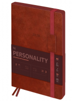 Ежедневник датированный 2026г., А5, 176л., мягкий переплет, кожзам, BG "Personality. Sienna", ярко-к фото