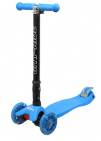 Самокат-кикборд CITY-RIDE CR-S5-04LBL, пакет, Дека: PP+нейлон, колеса PU 120/76(2) свет, руль   фото