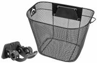 Корзина STELS JL-285 крепление 22,2 мм черная универсальная, с быстросъёмным креплением, с ручками д фото