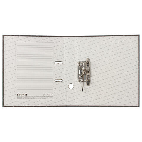 Папка-регистратор STAFF Basic БЮДЖЕТ с мраморным покрытием, 50 мм, без уголка, черн. корешок, 227184 фото