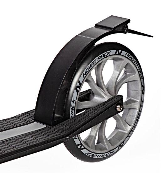 Самокат городской NOVATRACK 230FS.DEFT.SL22 DEFT PRO алюм., амортизатор, колеса 230*200 мм PU, эрго фото