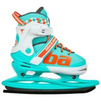 Раздвижные коньки-ролики BlackAqua AS-408, мятный/оранжевый (35-38) фото