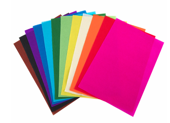 Набор крепированной бумаги, А4, 12 листов, 12 цветов, в папке с европодвесом, ЮНЛАНДИЯ, 112558 фото