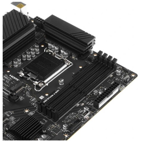 Материнская плата MB MSI PRO B760M-A WIFI <S-1700 Intel B760 4xDDR5 mATX  AC`97 8ch(7.1) 2.5Gg+HDMI+ фото