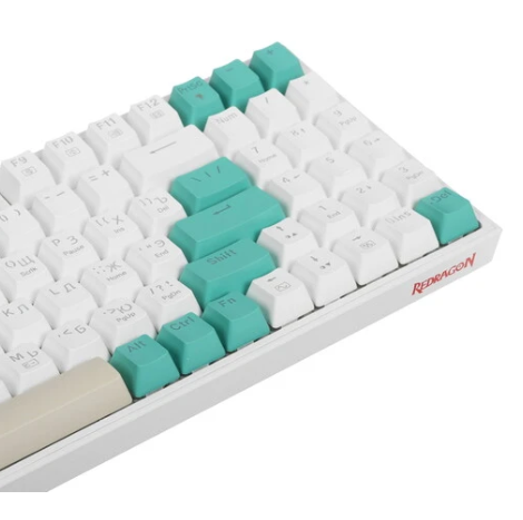 Клавиатура механическая Redragon Veigar BT/2.4G/пров., Wireless, USB бел/голубой фото