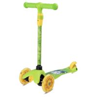 Самокат-кикборд CITY-RIDE CR-S4-05PGN телескопический руль металл, колеса PU 120/76 со светодиодами, купить ЦИТ Самокат-кикборд CITY-RIDE CR-S4-05PGN телескопический руль металл, колеса PU 120/76 со светодиодами, фото