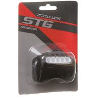 Велофонарь передний STG 5 диод. BC-RL8010 силиконовый  черный Х95129 фото