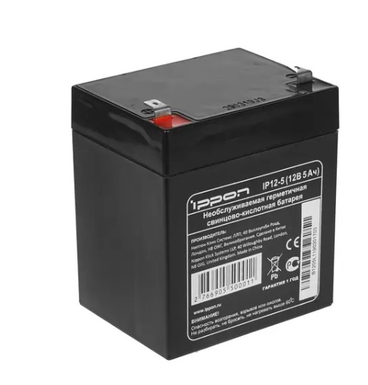 Аккумулятор Ippon IP12-5 12V/5AH  фото