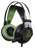 Игровые наушники с микрофоном A4 Bloody J450 черный/зеленый купить ЦИТ Игровые наушники с микрофоном A4 Bloody J450 черный/зеленый фото