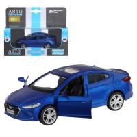 ТМ "Автопанорама" Машинка металлическая 1:40 HYUNDAI ELANTRA, синий, откр. двери, инерция, 17,5*12,5 фото