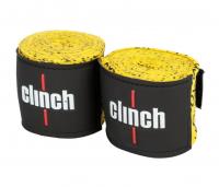 Бинты боксерские эластичные Clinch Boxing Crepe Bandage Tech Fix желтые (длина 3.5 м) C140  фото