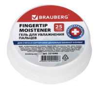 Гель для увлажнения пальцев АНТИБАКТЕРИАЛЬНЫЙ BRAUBERG, 25 г, Россия, 221040 фото