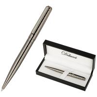 Ручка подарочная шариковая Delucci "Mistico" синяя, 1,0мм, корпус оружейный металл, поворотн., подар фото