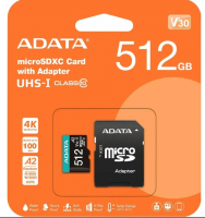 Карта памяти MicroSDXC 512GB A-Data AUSDX512GUI3V30SA2-RA1 Premier Pro(100mb/s) фото